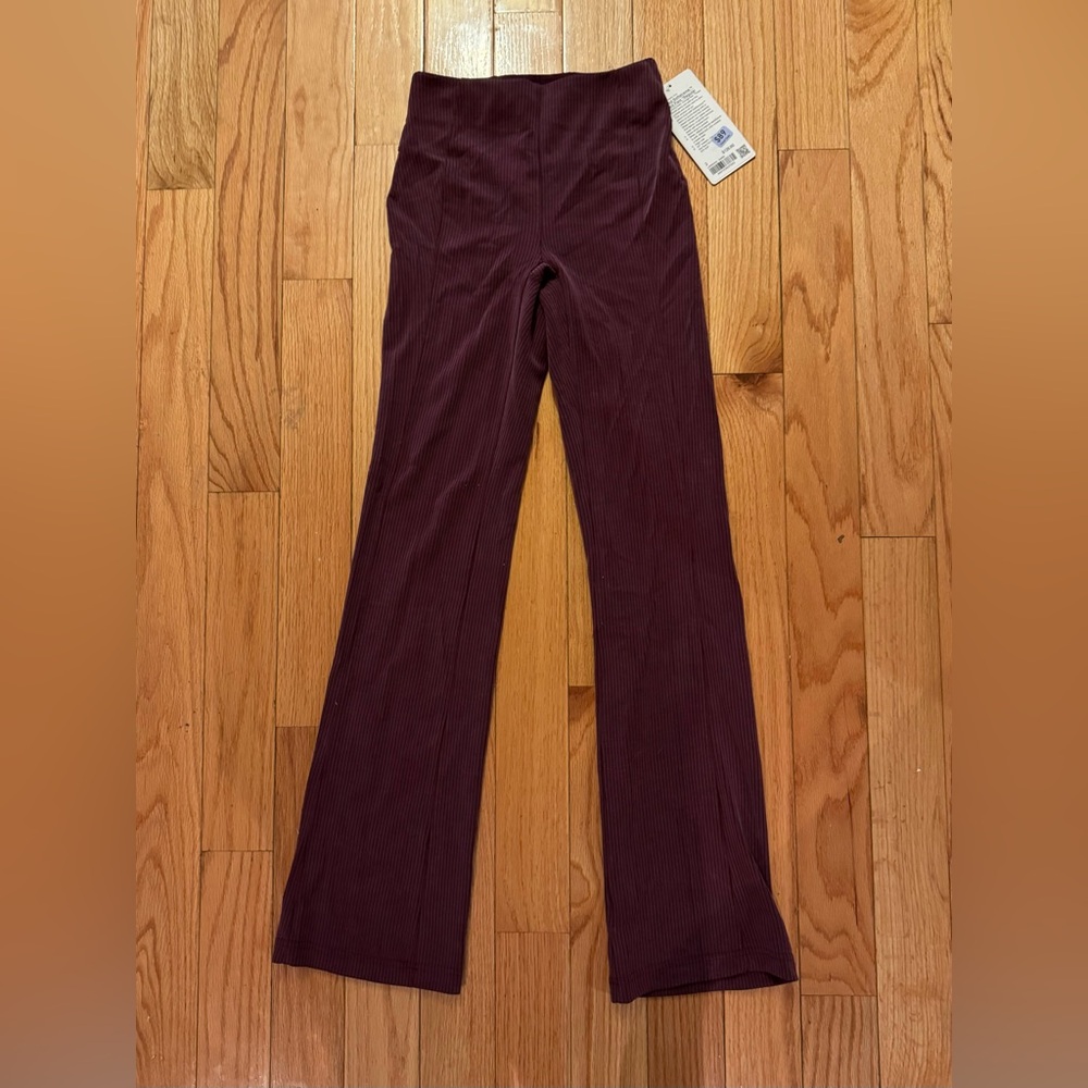 lululemon athletica Ribbed Softstreme Flared Pant Regular Garnet Leggings